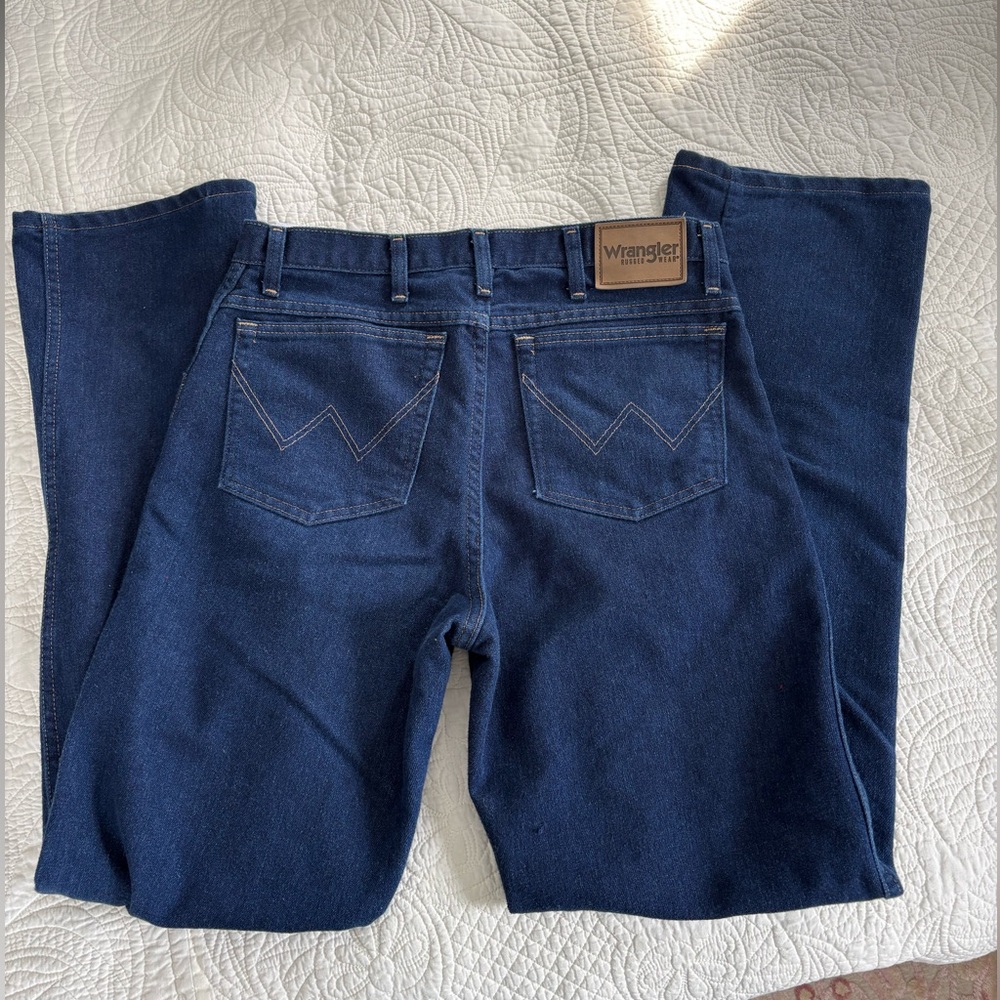 Wrangler Men's Dark Blue Straight Jeans 34 x 34
